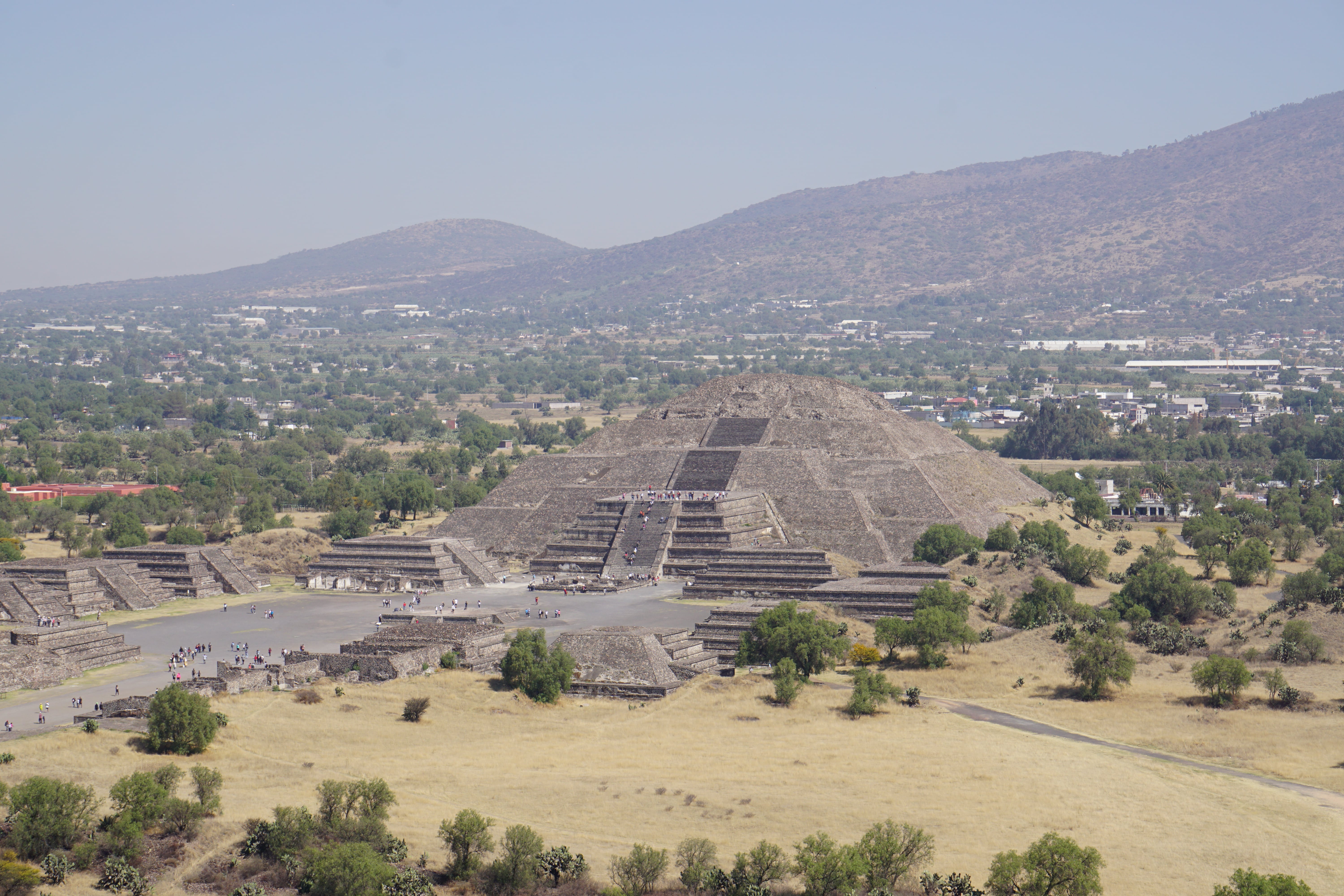 Vue depuis la pyramide du soleil, Teotihuacan, Mexique
