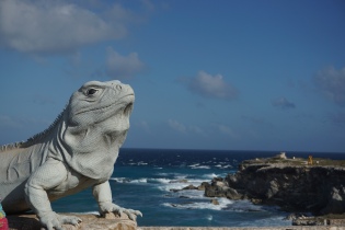 Statue Iguane, Isla mujeres, Mexique